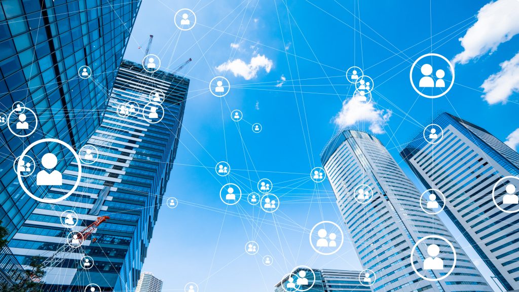 Social networking concept. Smart city.