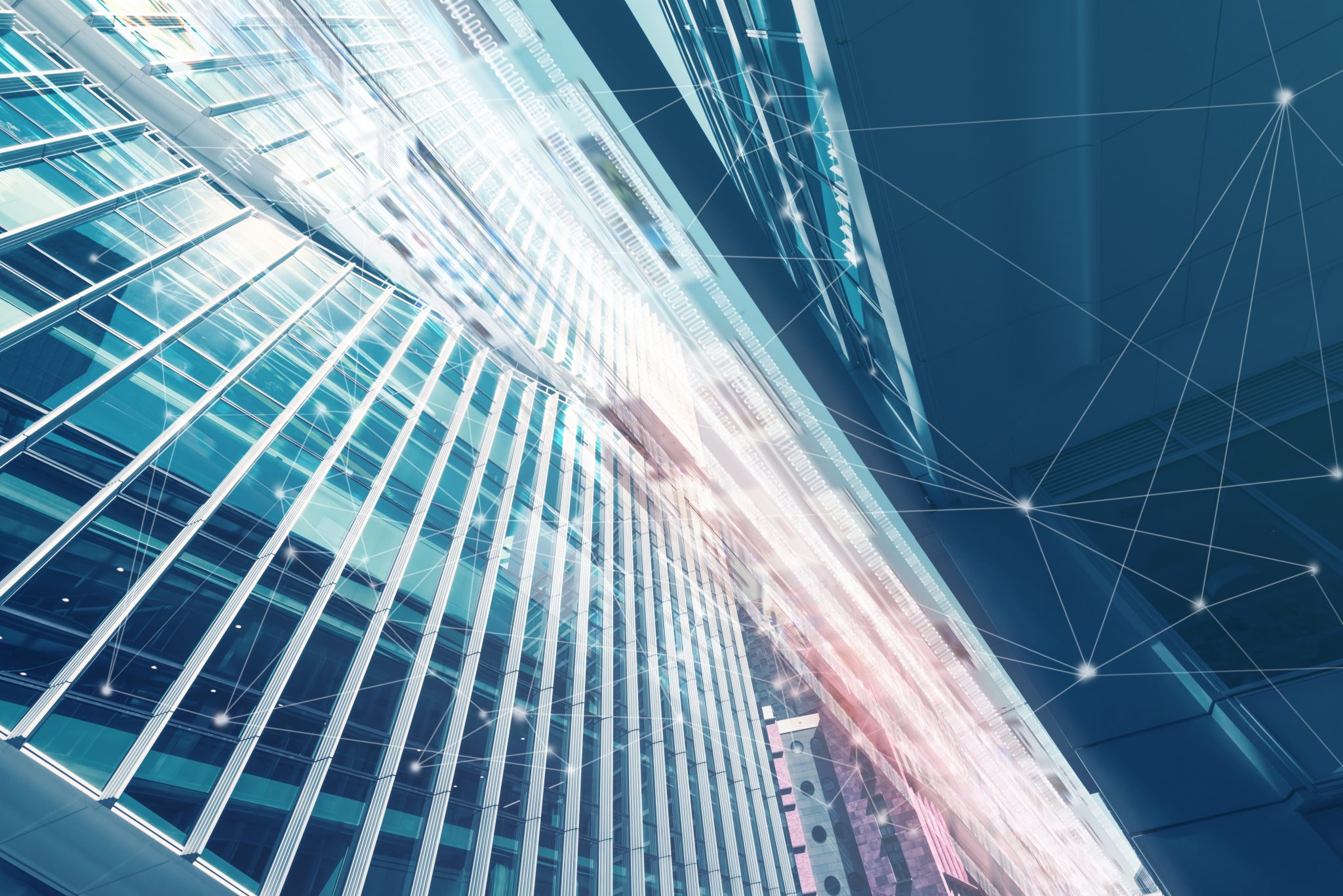 IOT, communication network concept. Smart city. 5G, city, artificial intelligence, computer network, internet of things, mobile data, business area, Cloud, online, 24/7, wireless communication, Europe